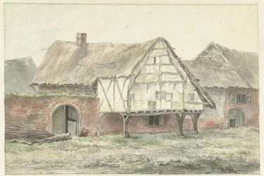 Boerderij met een muur