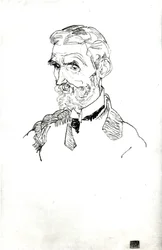 Een portret van de schoonvader van de kunstenaar, Johann Harms, 1915