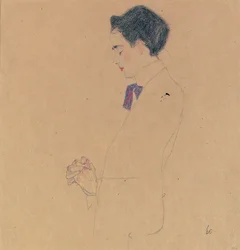 Anton Faistauer met gevouwen handen