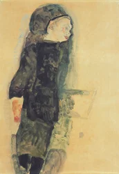 Kind in een zwarte jurk, 1911