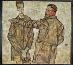 Dubbelportret centrale inspecteur ... (schilderij op doek)