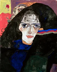 Rouwende vrouw - Schilderij van Egon Schiele (1890-1918)