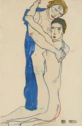 Vriendin, roze-blauw