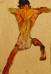 Mannelijk naakt van achteren gezien, 1910