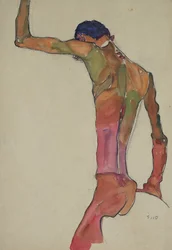 Mannelijke Naakt met Opgeheven Arm