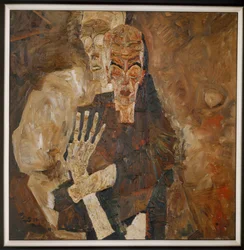 Selbstseher II, De dood en de man (olieverf op doek)