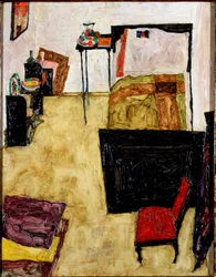 De kamer van de kunstenaar in Neulengbach