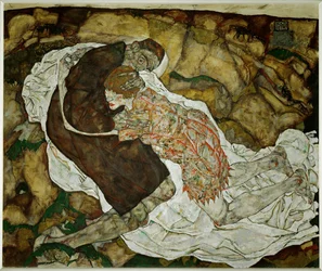 Tod und Maedchen (olieverf op doek)