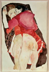 Twee meisjes (gouache, aquarel en potlood)