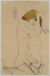 Twee omhelzende vrouwen, 1913