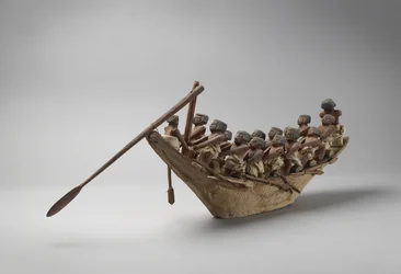 Model van een begrafenisboot, uit Beni Hasan, waarschijnlijk Middenrijk, c.2060-1786