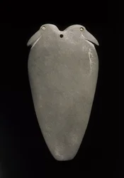 Palet met twee vogels, late Naqada II Periode tot vroege Naqada III Periode (3500-3050 v.Chr.) uit Edfu, provincie Aswan