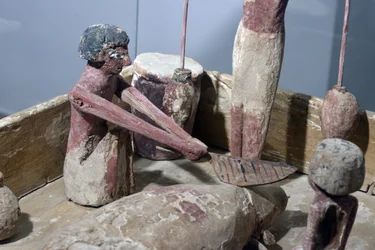 Detail van model van een slagerij, Egypte, ca. 2000-1700 v.Chr.