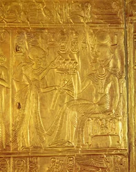 Detail van het Gouden Heiligdom, uit het graf van Toetanchamon