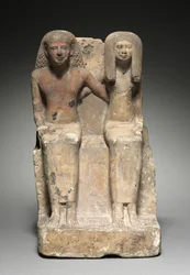 Zittend paar beeld, ca. 1479-1425 v.Chr.