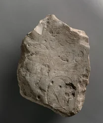 Proefstuk bewerkt aan beide zijden, ca. 1391-1353 v.Chr.