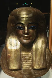 Dodenmasker van Yuya, uit het graf van Yuya Tjuya, Vallei der Koningen, Egypte, Egyptische beschaving, Nieuwe Rijk, Dynastie XVIII