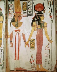 Isis en Nefertari, uit het graf van Nefertari, Nieuwe Rijk (muurschildering)