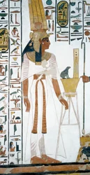 Nefertari, detail van de fresco