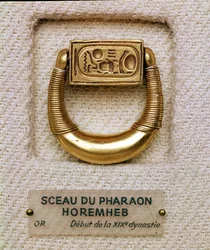Ring met het zegel van generaal Horemheb (ca. 1323-1295 v.Chr.), Nieuwe Rijk
