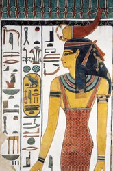 De godin Selkis, fresco, ingang naar de vestibule, Graf van Nefertari (QV66), Vallei der Koninginnen, Thebe (Unesco Werelderfgoedlijst)