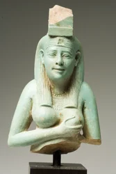 Fragment van Isis, Late Dynastieke Periode (faience)