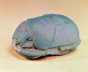 Scarabee van de halskraal van een mummie, Late Periode, ca. 600 v.Chr.