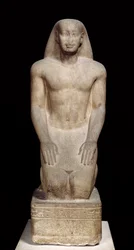 Standbeeld van Nakhtorheb knielend, Saïtische periode, ca. 595-589 v.Chr. (kwartsiet)