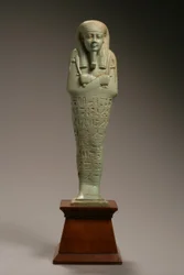 Ushabti-figuur voor Neferibre-si-Neith, Late Dynastieke Periode, regering van Amasis, 570-526 v.Chr. (faience)