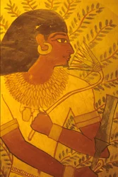 Oud Egypte, Graf van Sennufer, Thebe, Luxor, Muurschildering, fresco