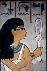 Oud Egypte, muurschildering, graf van Sennufer, graf van de edelen, Thebe