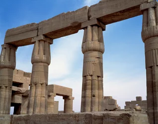 Egyptische oudheid: uitzicht op de tempel van Karnak. Egypte