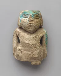 Statuette van een staande man, Vroeg-dynastieke periode, ca. 3000-2675 v.Chr. (faience)