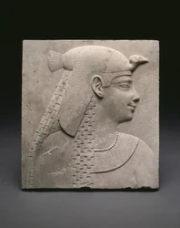 Reliëfplaat die een koningin of godin afbeeldt, Ptolemaeïsche periode