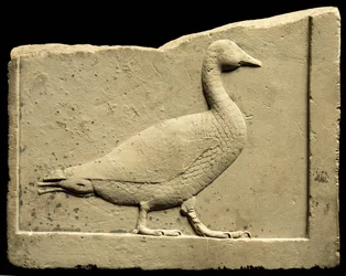 Reliëf met een gans (kalksteen)