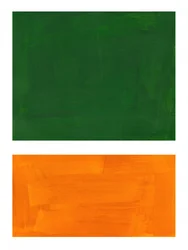 Abstracte groene en oranje blokken