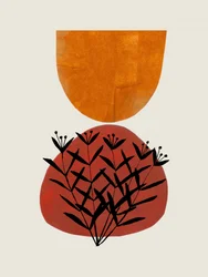 Aardse, abstracte bloem