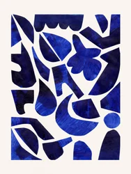 Indigo: abstracte vormen