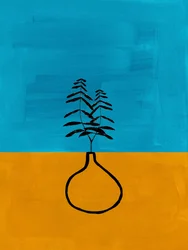Rustige blauw-gele plant