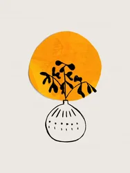 Zonnige botanische vaas
