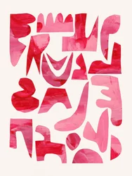 Levendige abstracte uitsnijdingen