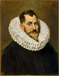 Portret van een cavalier (schilderij op doek)