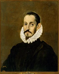Portret van een cavalier (schilderij op doek)