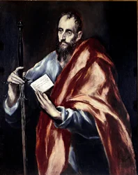 Apostolaat van de kathedraal van Toledo: De apostel Sint Paulus. Schilderij door Domenikos Theotokopoulos genaamd El Greco (1540-1614)