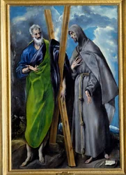 Portret van Sint Andreas en Sint Franciscus van Assisi