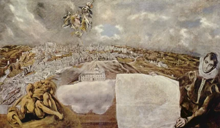 Spaans:  Vista y plano de Toledo Uitzicht en plan van Toledo