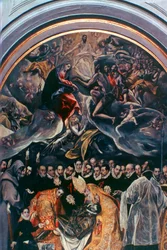 De begrafenis van graaf Orgaz (detail), 1586-1588