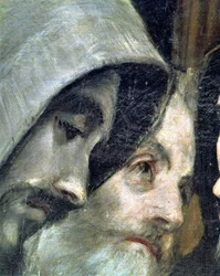 De Begrafenis van Graaf Orgaz, uit een legende van 1323, franciscanen (detail)