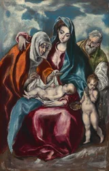 De Heilige Familie met de heilige Anna en de jonge Johannes de Doper
