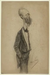 Karikatuurportret van de kunstschilder Willem Johannes Oppenoorth
